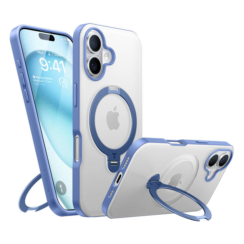 Etui Torras Ostand Spin foriPhone 16 (Blue)