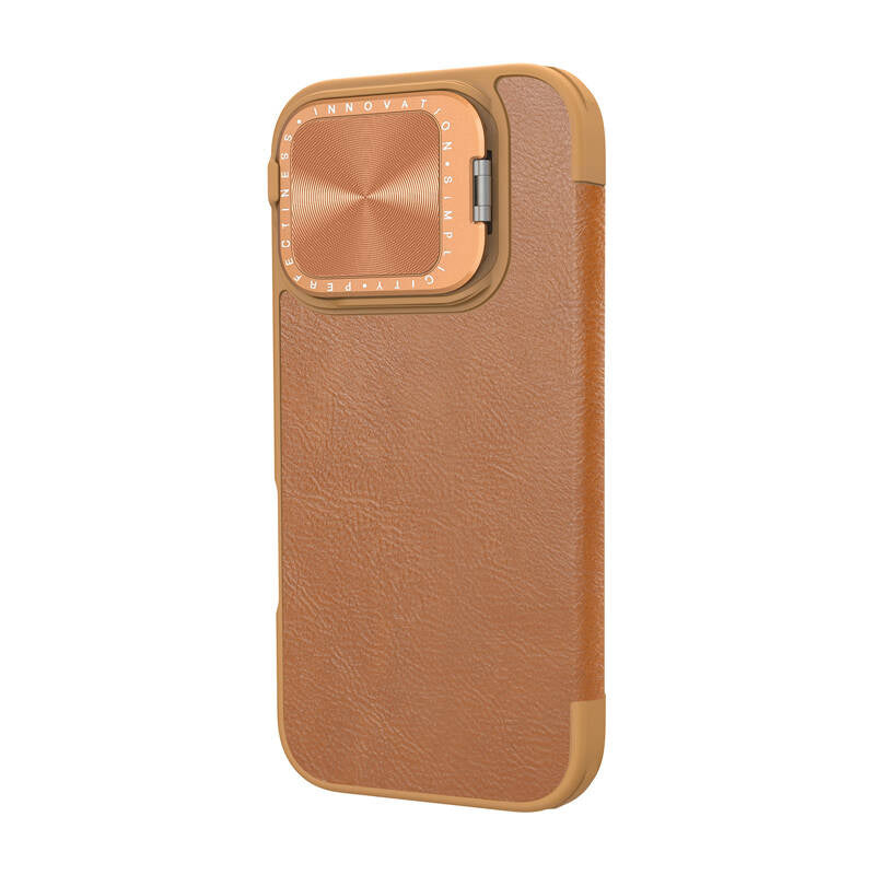Nillkin Qin Prop Leather Case iPhone 16 (brown)