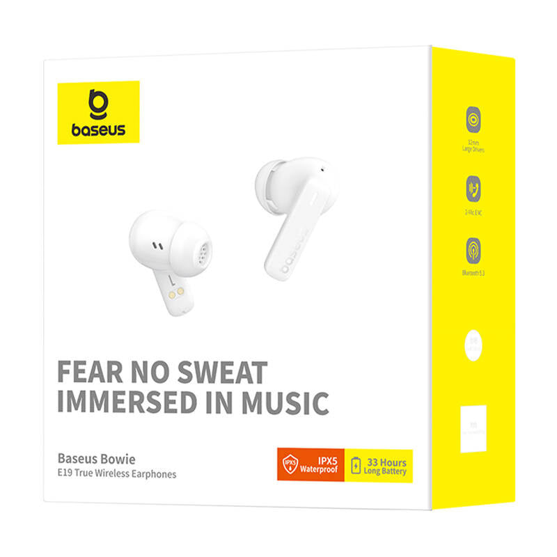 Baseus Bowie E19 True Wireless Earphones (white)