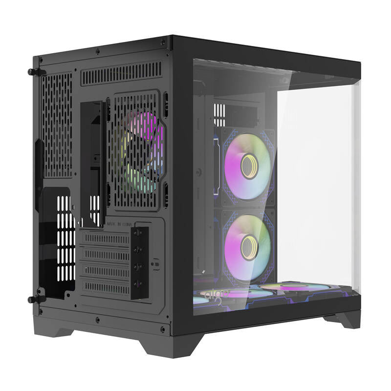 Darkflash Computer Case FT418 + 6 aRGB fans (black)
