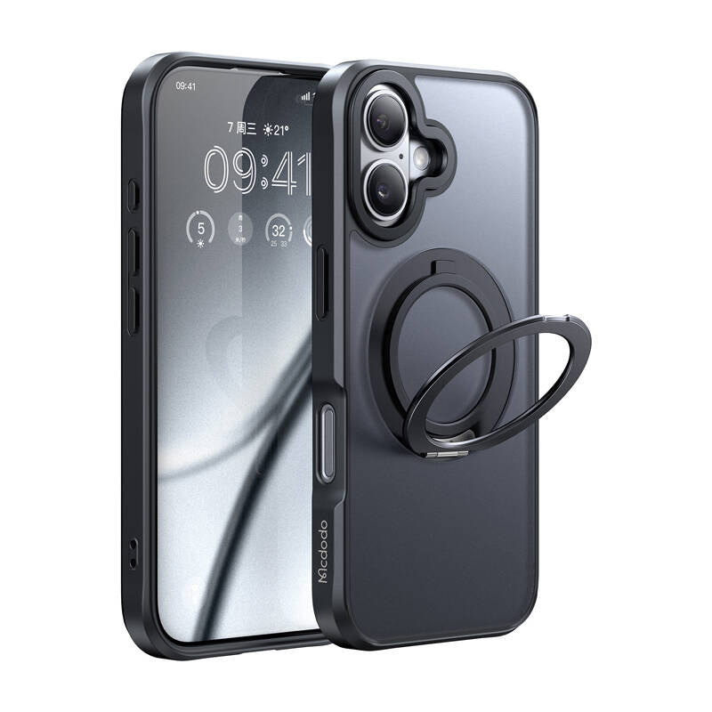 McDodo PC-4930 MagSafe  Case for iPhone 16 with stand (black)