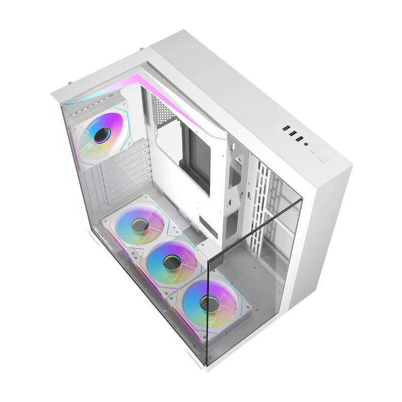 Darkflash Computer Case TH285 4 fans White