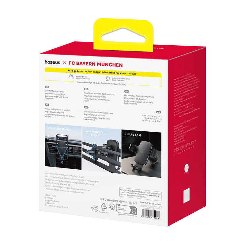 Baseus Car Mount Metal Age 3 (black) Bayern Edition