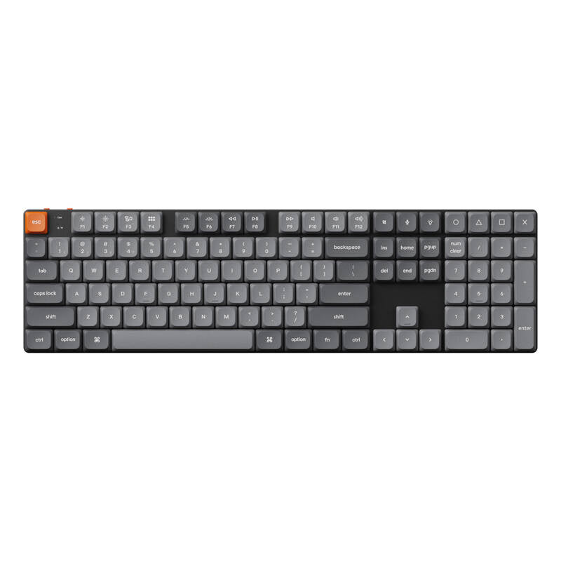 Wireless custom mechanical keyboard Keychron K5 Max QMK/VIA White backlight Low profile Brown Switch