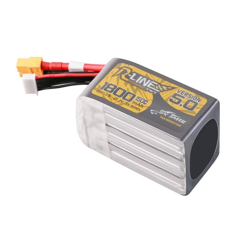 Tattu R-Line Version 5.0 1800mAh 22.2V 150C 6S Lipo Battery Pack with XT60 Plug