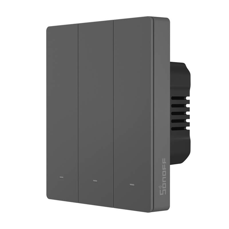 Smart WiFi wall switch SONOFF M5-3C-80 (graphite)