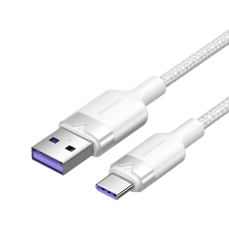 USB 2.0 A Male to C Male 6A Cable Vention CTOWF 1M (White)