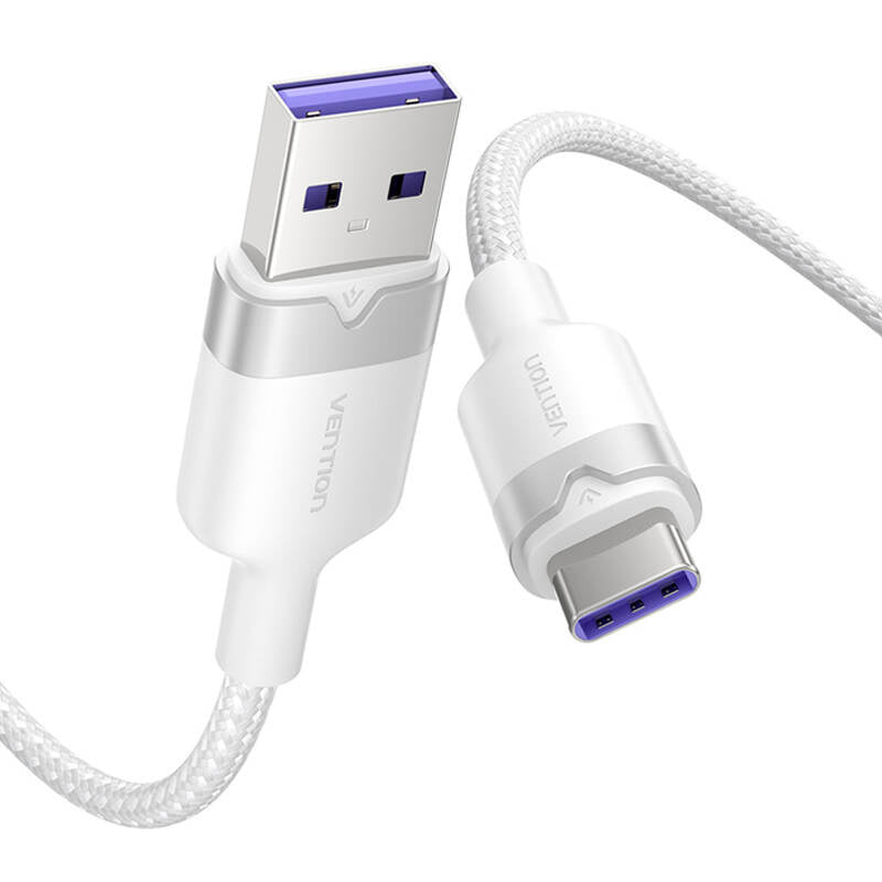 USB 2.0 A Male to C Male 6A Cable Vention CTOWF 1M (White)
