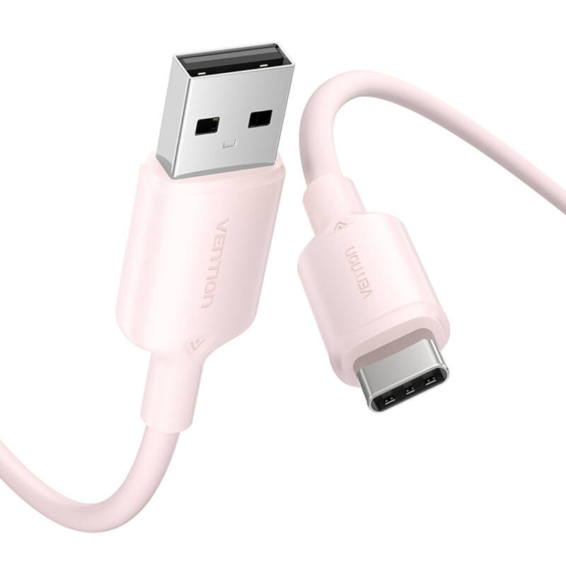 USB 2.0 A Male to C Male 3A Cable Vention CTQPF 1M (Pink)