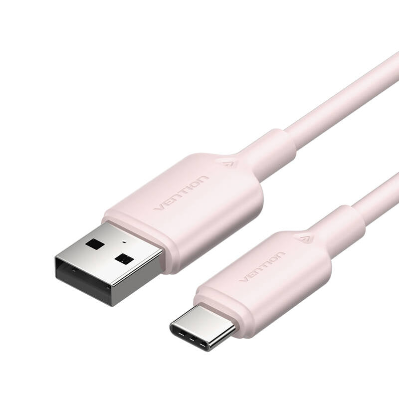 USB 2.0 A Male to C Male 3A Cable Vention CTQPH 2M (Pink)