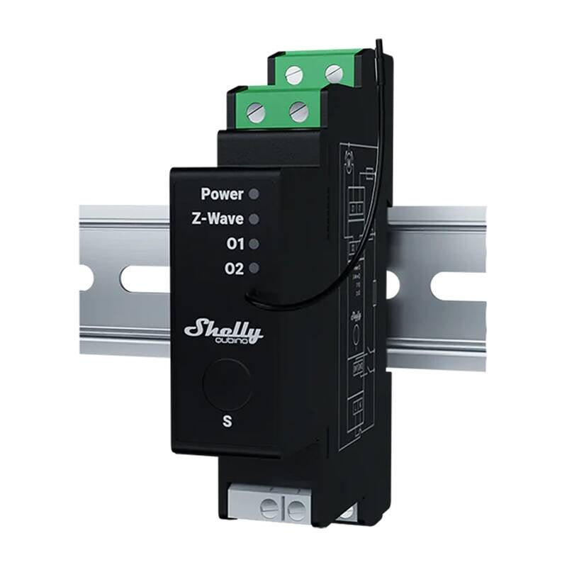 DIN rail relay with energy measurement Shelly Qubino Wave Pro Shutter ...