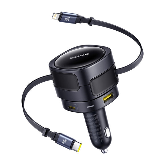 CarCharger Baseus C+L & U+C Port 90W Black