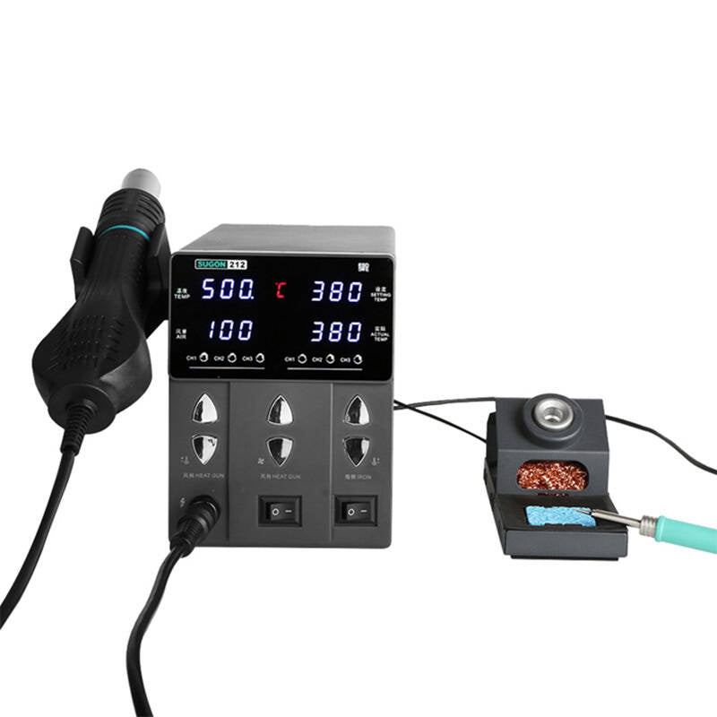SUGON 212 2in1 Hot Air Soldering Station + T12 Blower Gun