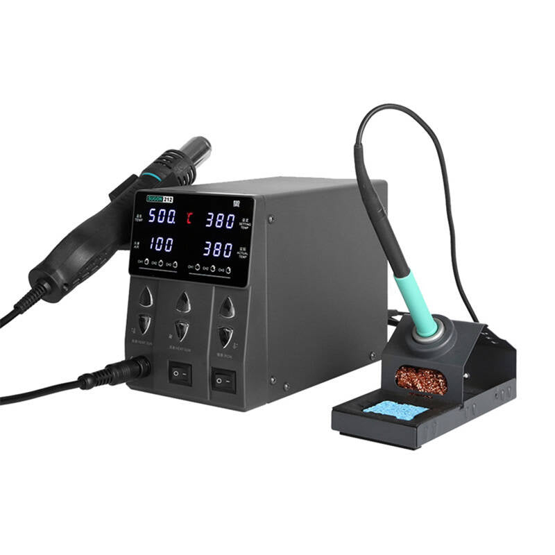 SUGON 212 2in1 Hot Air Soldering Station + T12 Blower Gun