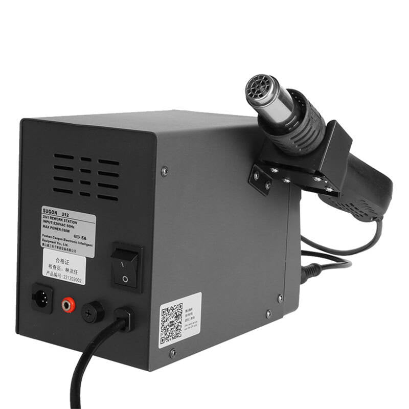 SUGON 212 2in1 Hot Air Soldering Station + T12 Blower Gun