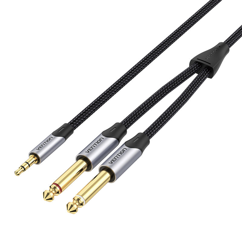 Audio cable 3.5mm male to 2x jack 6.35mm male Vention BARHL 10m
