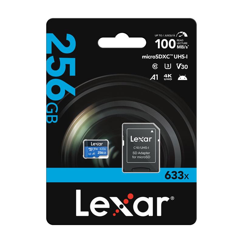 Memory card Lexar High-Performance 633x microSDXC 256GB  + adapter SD