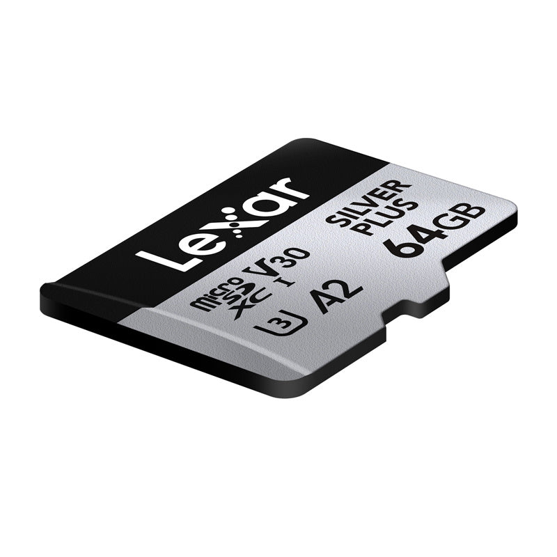 Set of 2 memory cards Lexar High-Performance Silver Plus microSDXC 2x64GB + adapter