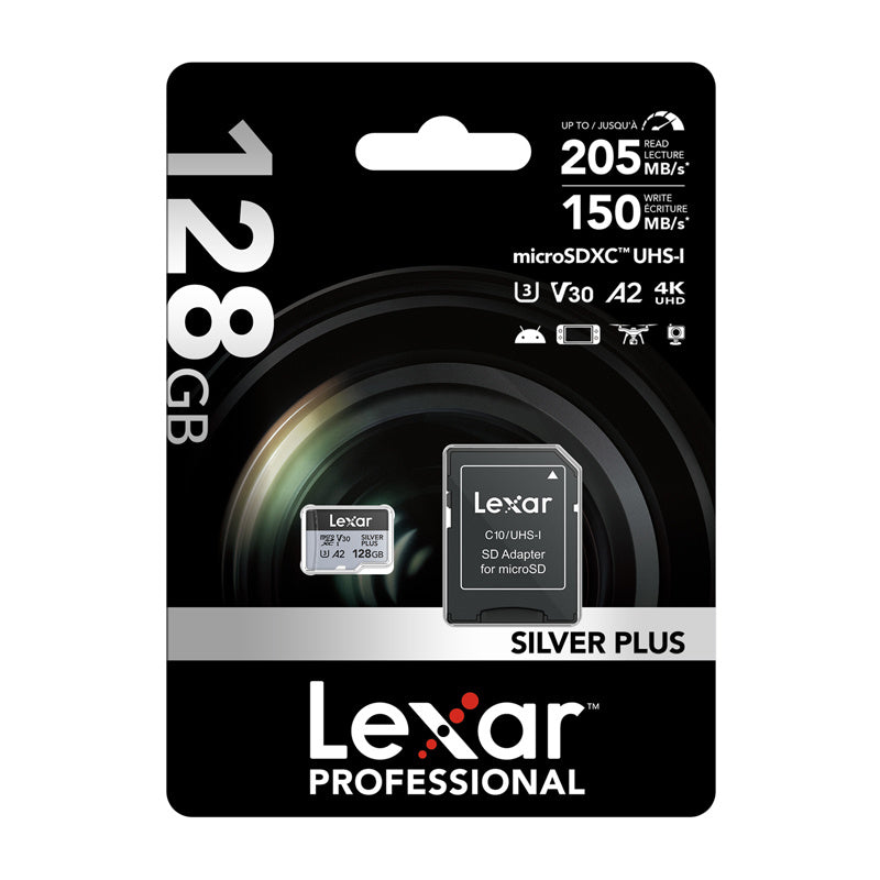 Memory card Lexar High-Performance Silver Plus microSDXC 128GB + adapter