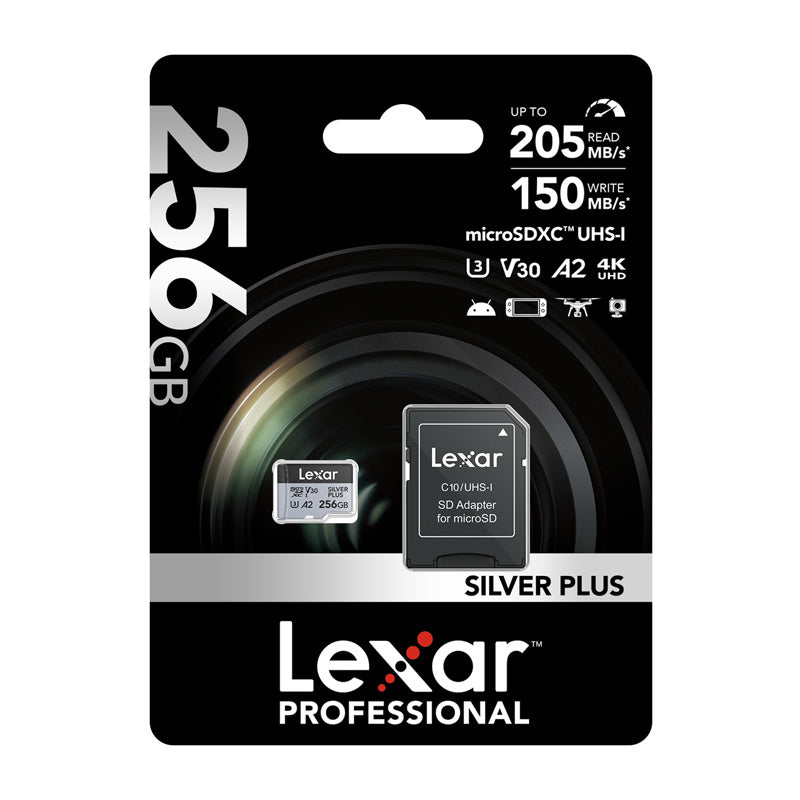 Memory card Lexar High-Performance Silver Plus microSDXC 256GB + adapter