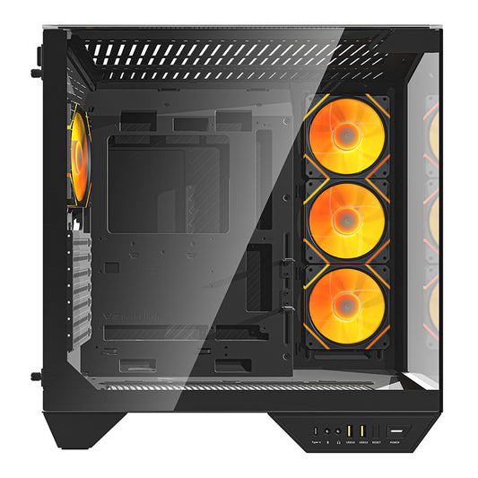Darkflash DY470 computer case (black) + 4 fans + GPU holder