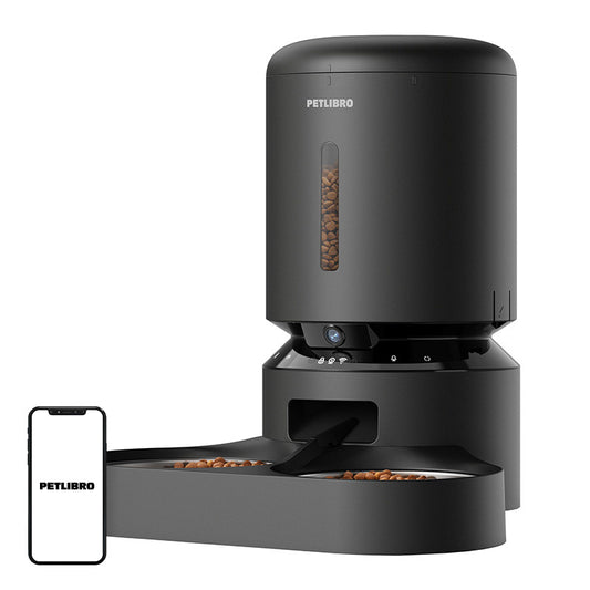Petlibro Granary Camera Feeder Double Tray, 5L (black)