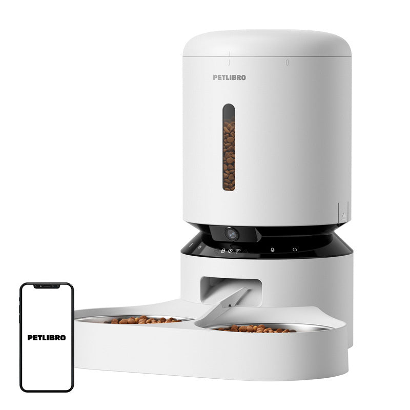 Petlibro Granary Camera Feeder Dobule Tray, 5L (white)