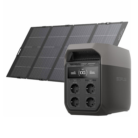 Bundle: Power station EcoFlow Delta 3 + portable solar panel 400W