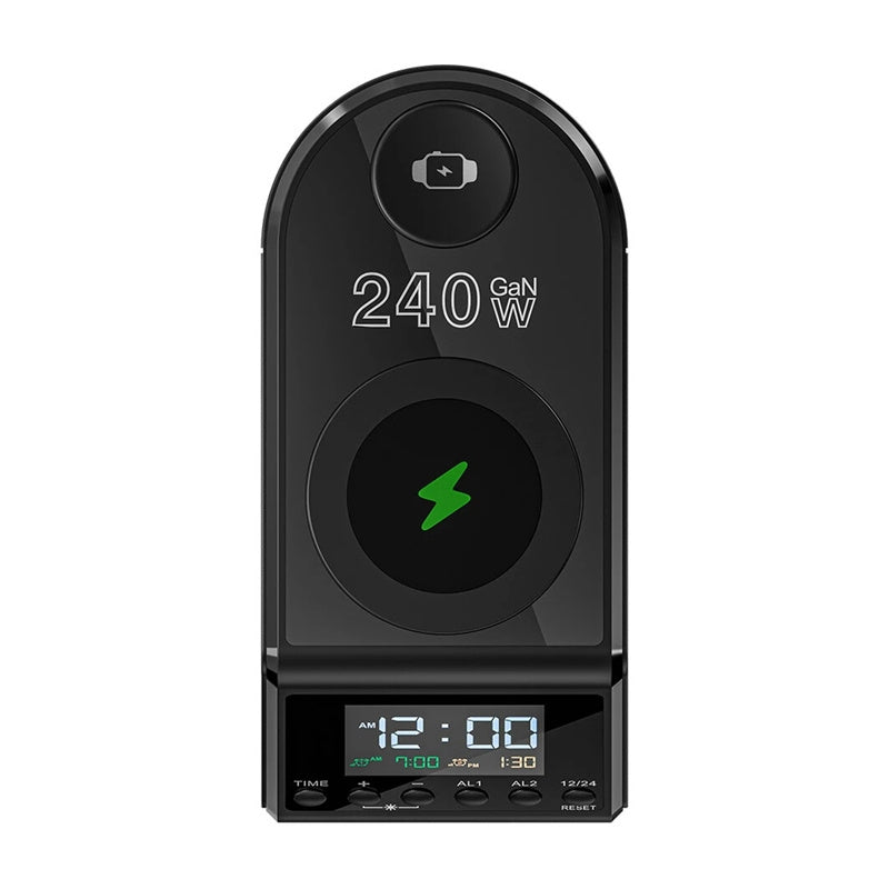 Blitzwolf BW-FW10 alarm clock with charger 2xUSB-A, 4xUSB-C, 240W