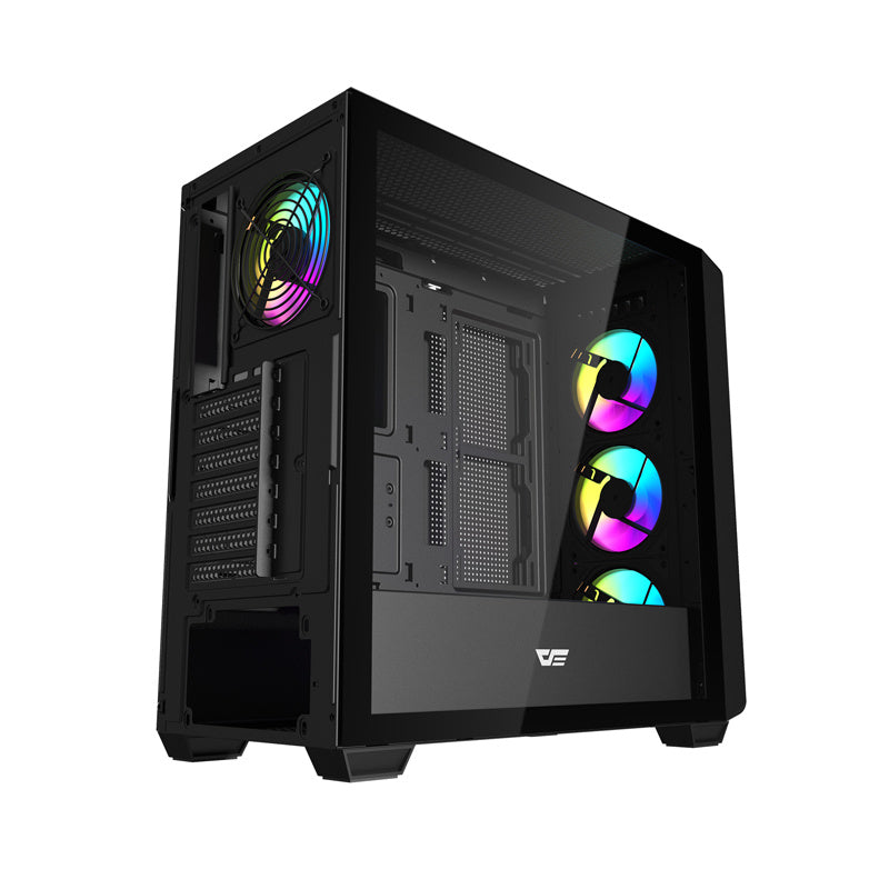 darkFlash DS900WD ATX PC Case with 4 fans (Black)