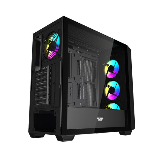 darkFlash DS900WD ATX PC Case with 4 fans (Black)