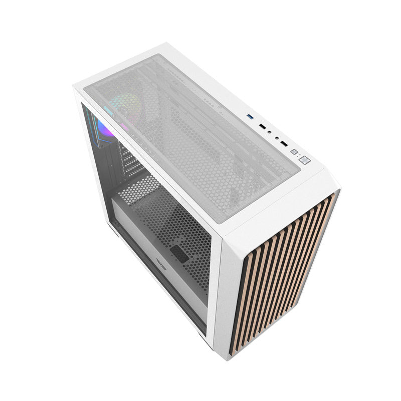DarkFlash DS900WD ATX Pc Case with 4 fans (white)