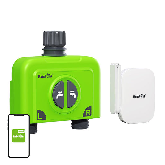 2- Zone Wifi Hose Timer wih Gateway RainPoint WiFi