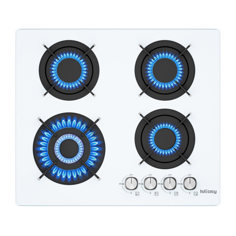 IsEasy Four-head glass gas stove-white style MGBG-604B