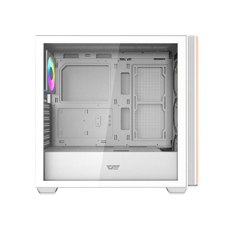 Darkflash DS900WS Computer Case (White) + 4 ARGB Fans