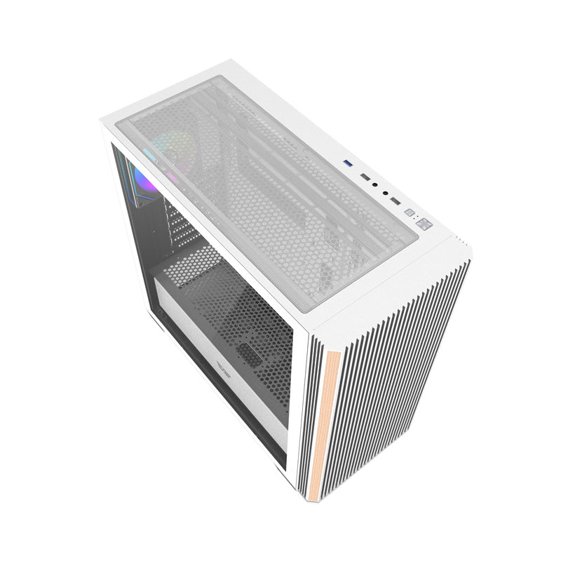 Darkflash DS900WS Computer Case (White) + 4 ARGB Fans