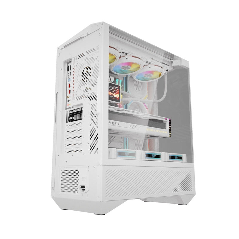 DarkFlash Computer Case DY460 White with 4 ARGB fans
