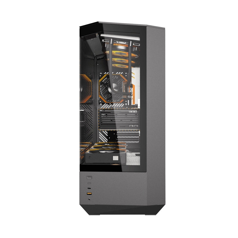 DarkFlash Computer Case DY460 Black with 4 ARGB fans