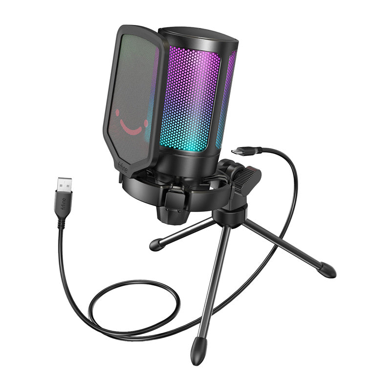 Fifine Gaming condenser microphone A6V (black)
