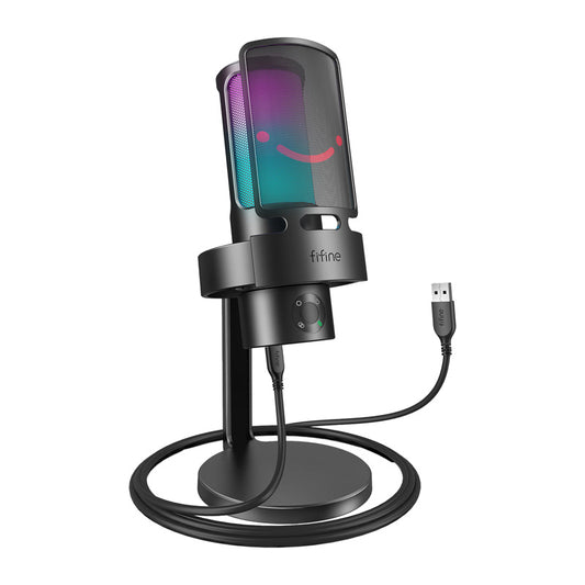 Fifine Condenser microphone A8 with stand (black)
