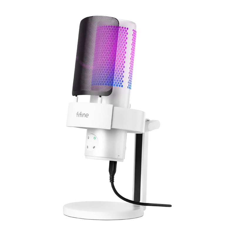 Fifine Studio microphone with stand A9W (white)