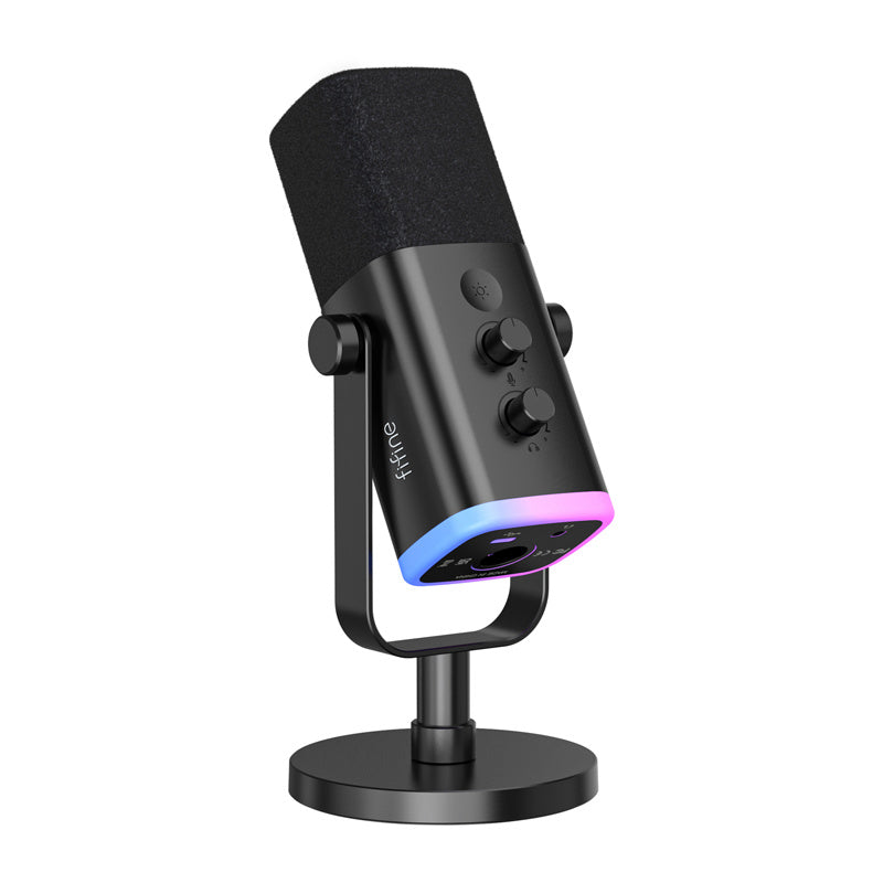 Fifine Dynamic microphone AM8 with stand (black)