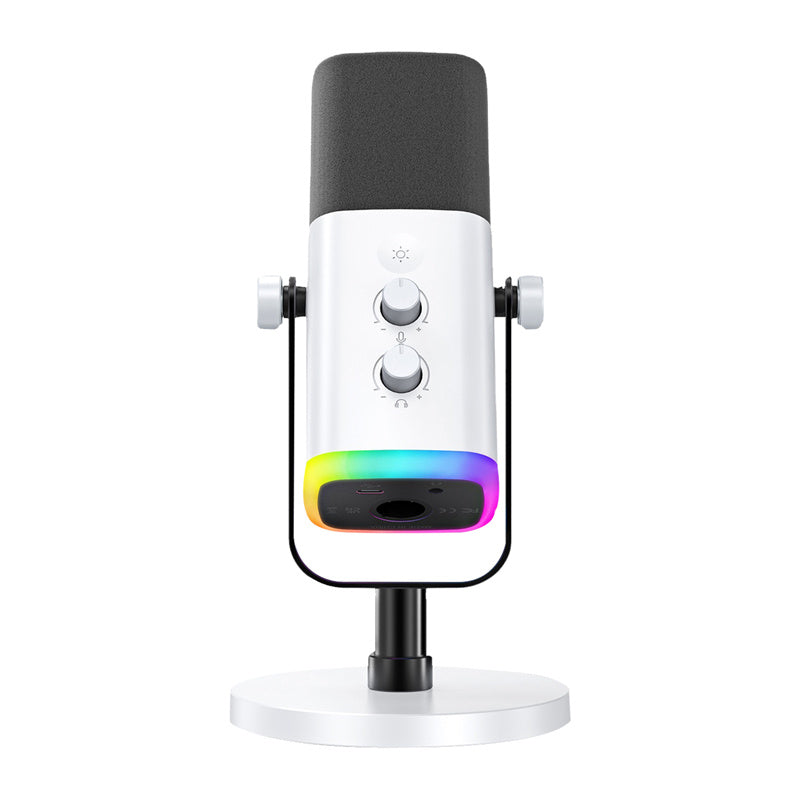 Fifine Dynamic microphone AMW8 with stand (white)