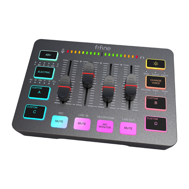 Fifine Audio mixer SC3 (black)