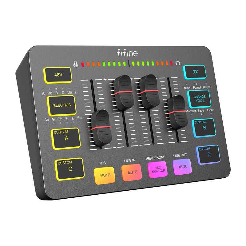 Fifine Audio mixer SC3 (black)