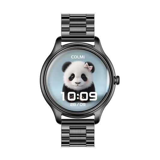 Smart Watch COLMI L28 (Black + Black steel strap)