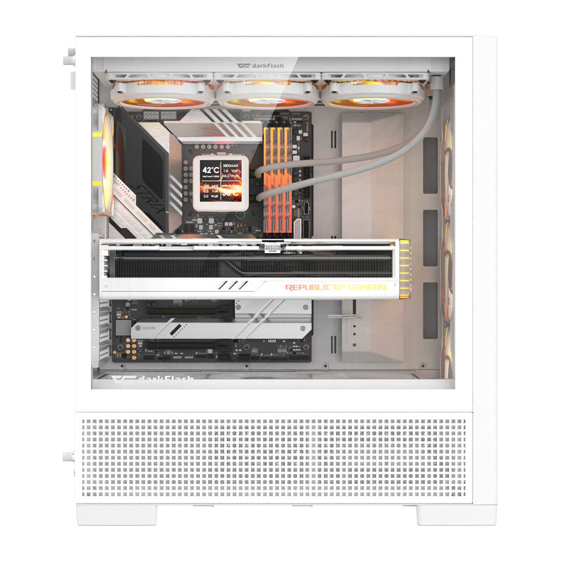 DarkFlash computer case AIRNOVA White (+3 fans)
