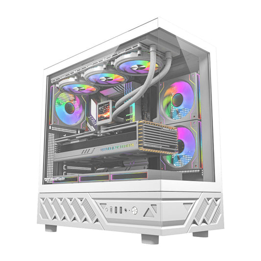 DarkFlash Computer Case DS950 White (No Fans)