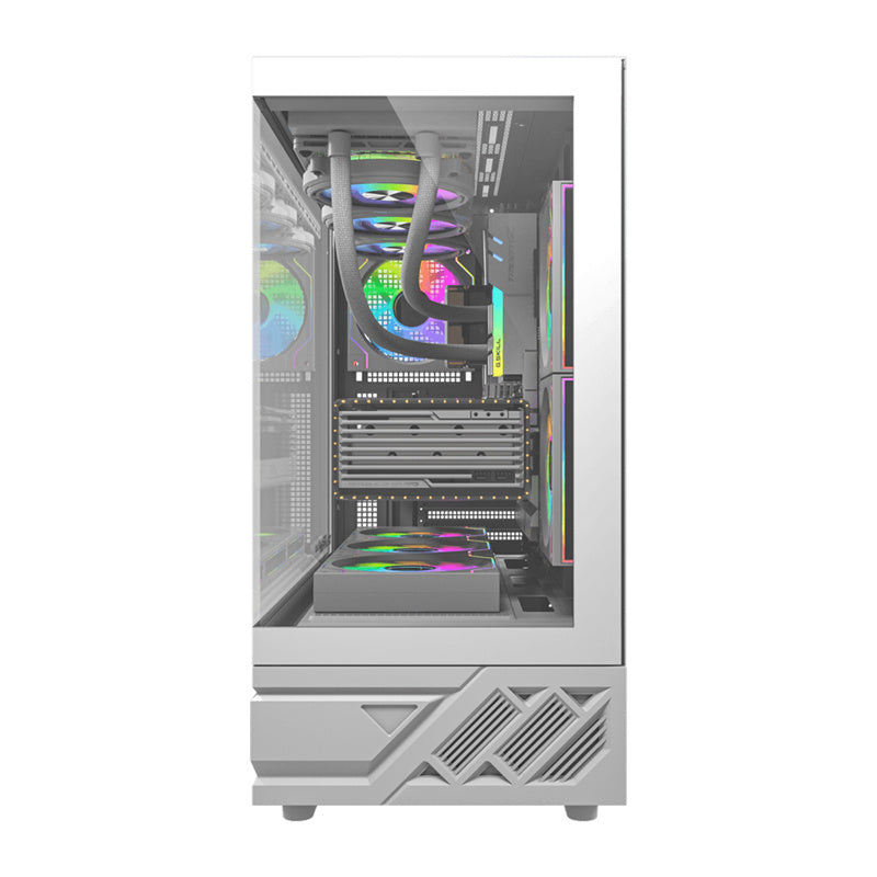 DarkFlash Computer Case DS950 White (No Fans)