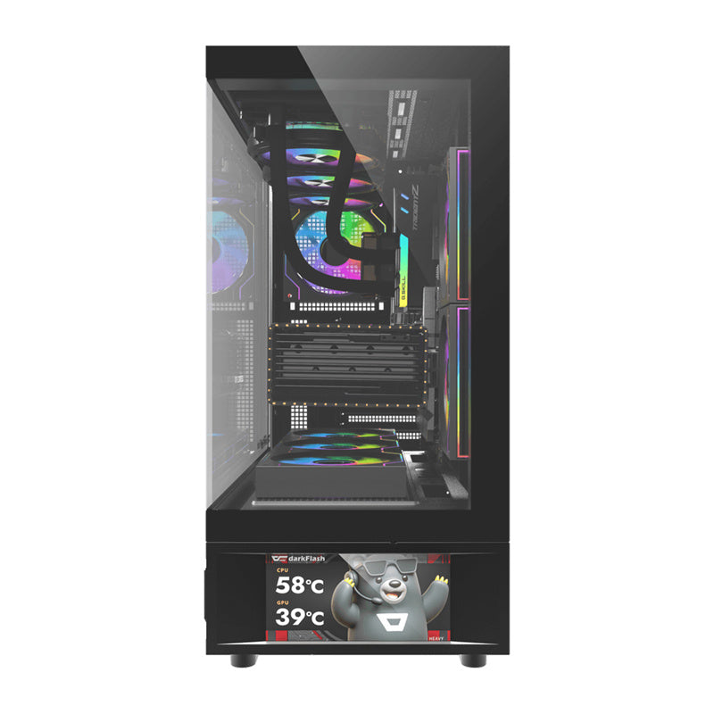 DarkFlash Computer Case DS950+screen Black (+6 Fans)